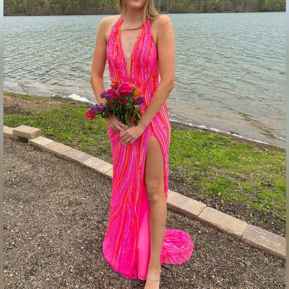 Ashley Lauren beaded prom dress